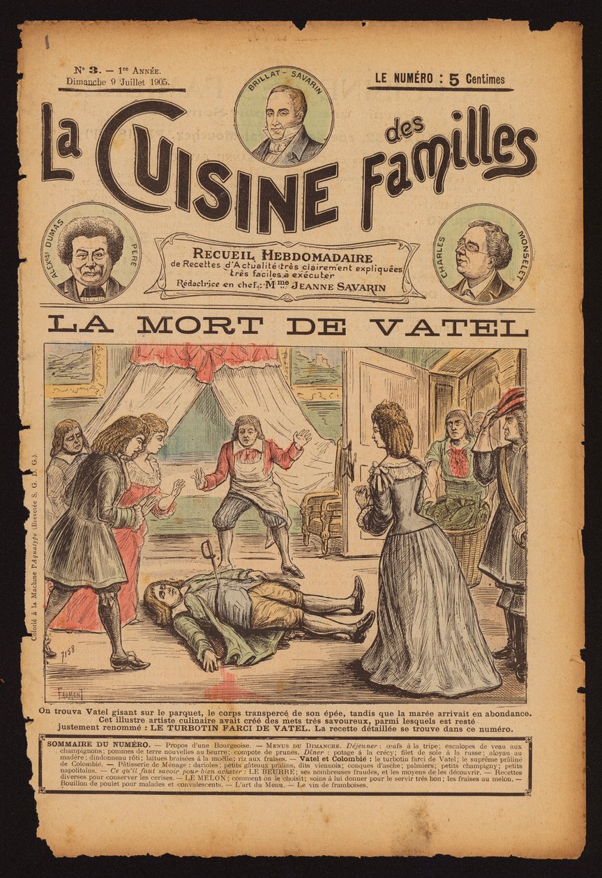Tod des französischen Kochs Francois Vatel von French School