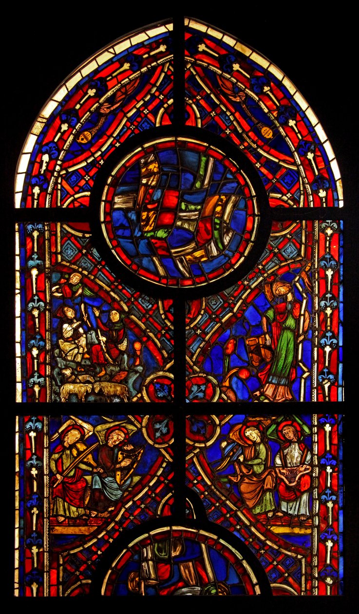 Teil eines Fensters aus der Kirche von Varennes-Jarcy