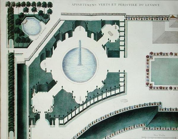 Detail der Gärten von Marly von French School