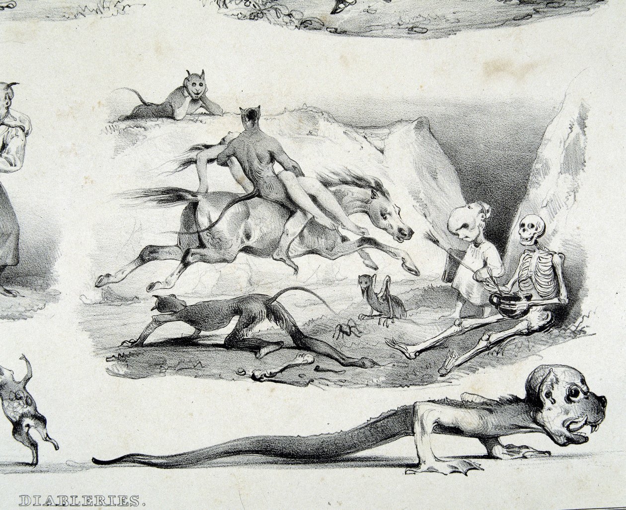 Diableries (Bilder des Teufels) - von Le Poitevin von French School