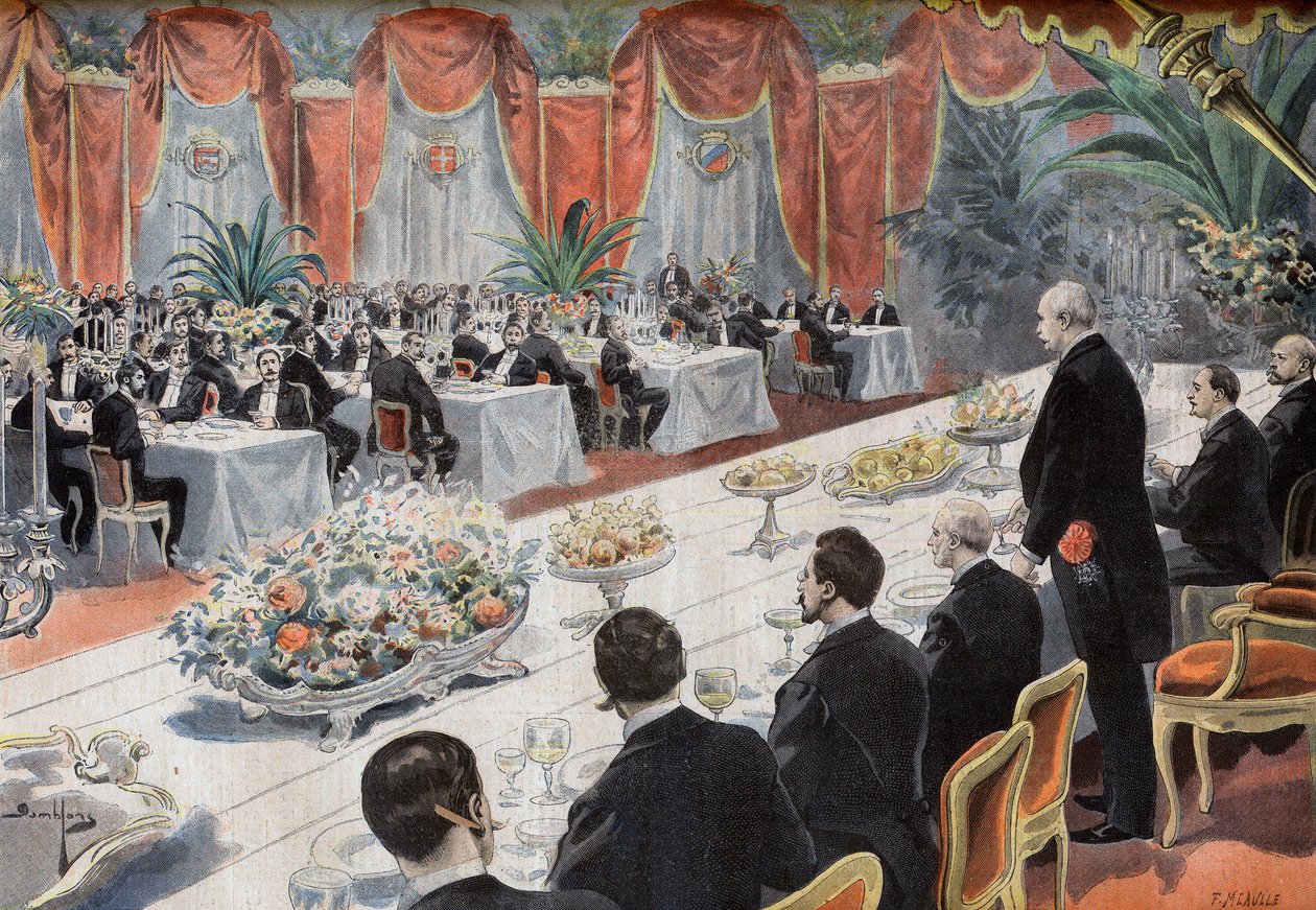 Abendessen für Führungskräfte des französischen Handels und der Industrie an der Pariser Börse von French School