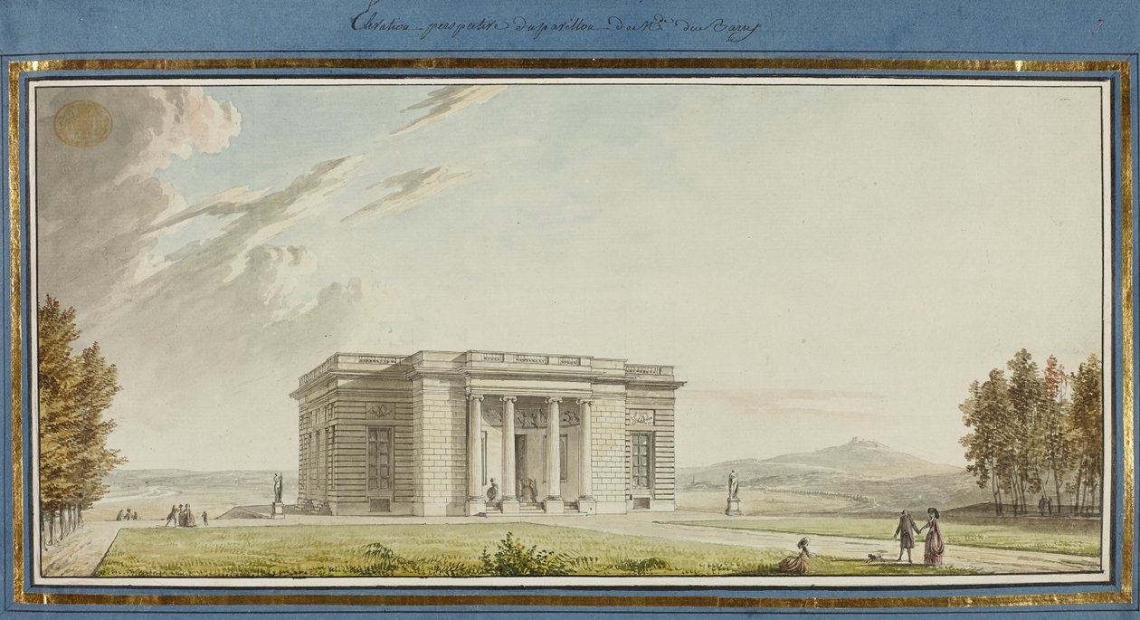 Perspektivische Erhebung des Pavillons von Mde. Du Barry
