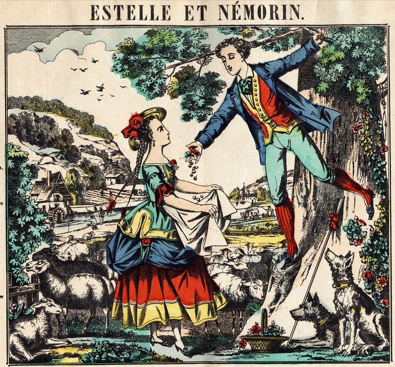 Estelle und Nemorin. Bild von Epinal von French School