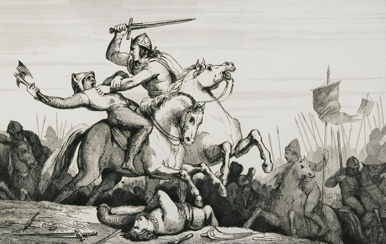 Eudes in der Schlacht gegen die Normannen, aus 