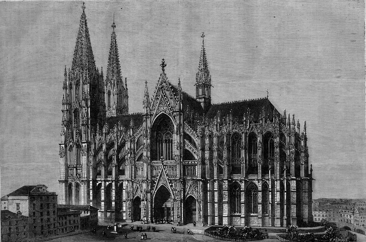 Außenansicht des Kölner Doms, Deutschland von French School