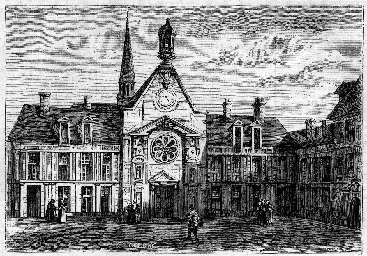 Außenansicht des Krankenhauses für unheilbare Frauen, erbaut zwischen 1634 und 1757 und 1861 restauriert. Auch Laennec-Krankenhaus genannt. Paris von French School