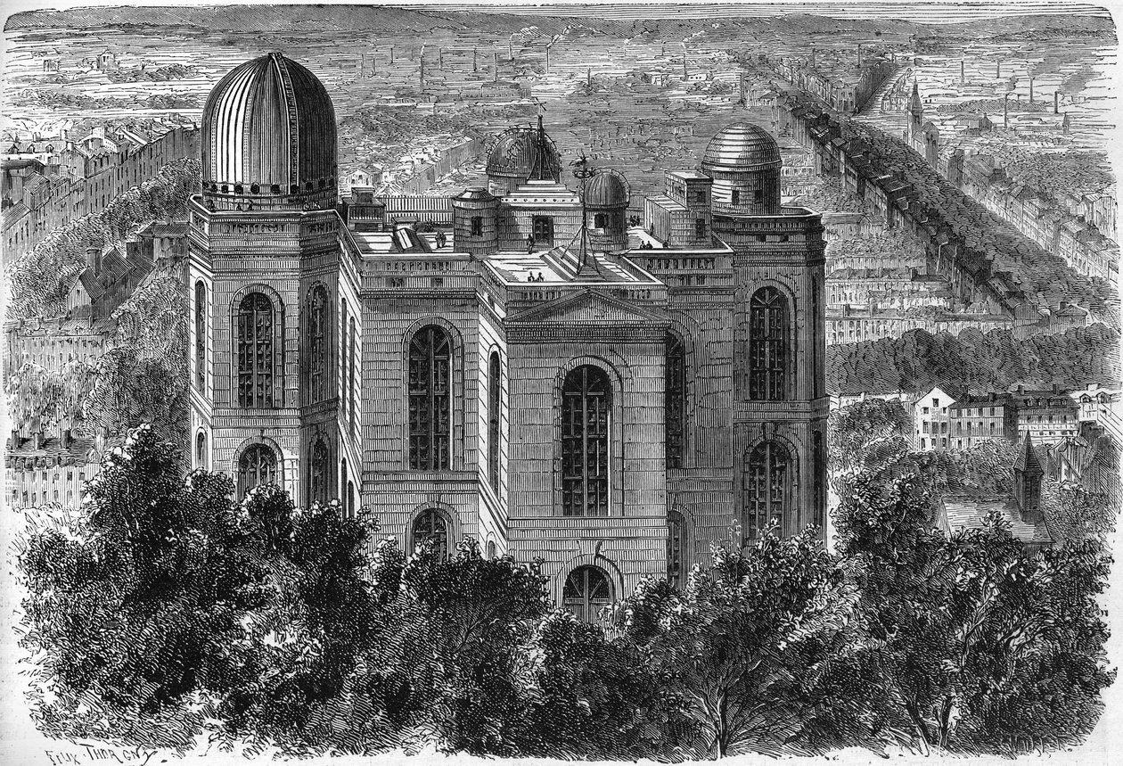 Außenansicht des Pariser Observatoriums. von French School