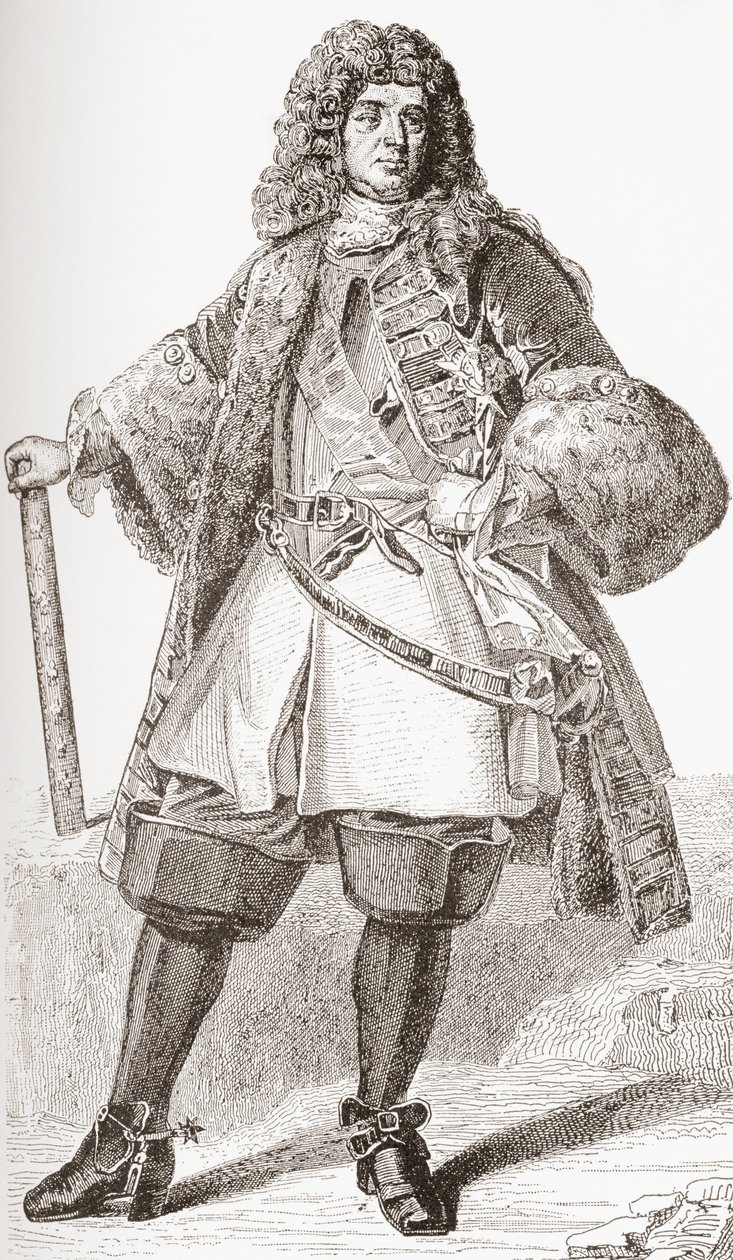 François de Neufville, 2. Herzog von Villeroy, 1644-1730. Französischer Soldat. Aus Les Heures Libres veröffentlicht 1908. von French School