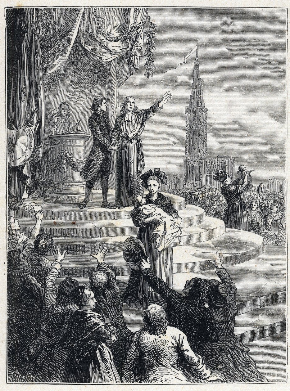 Französische Revolution - Fête de la Fédération in Straßburg von French School