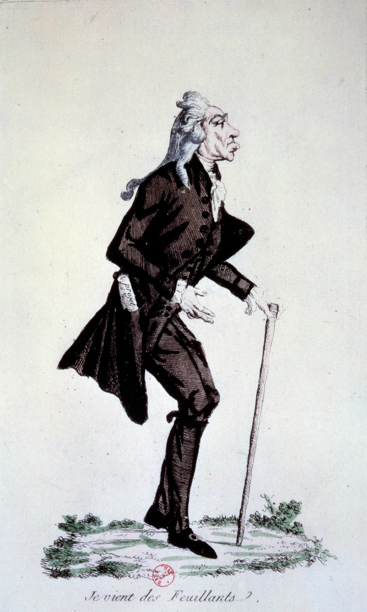Französische Revolution: Karikatur über die Jakobiner zur Zeit der Spaltung der Bewegung J