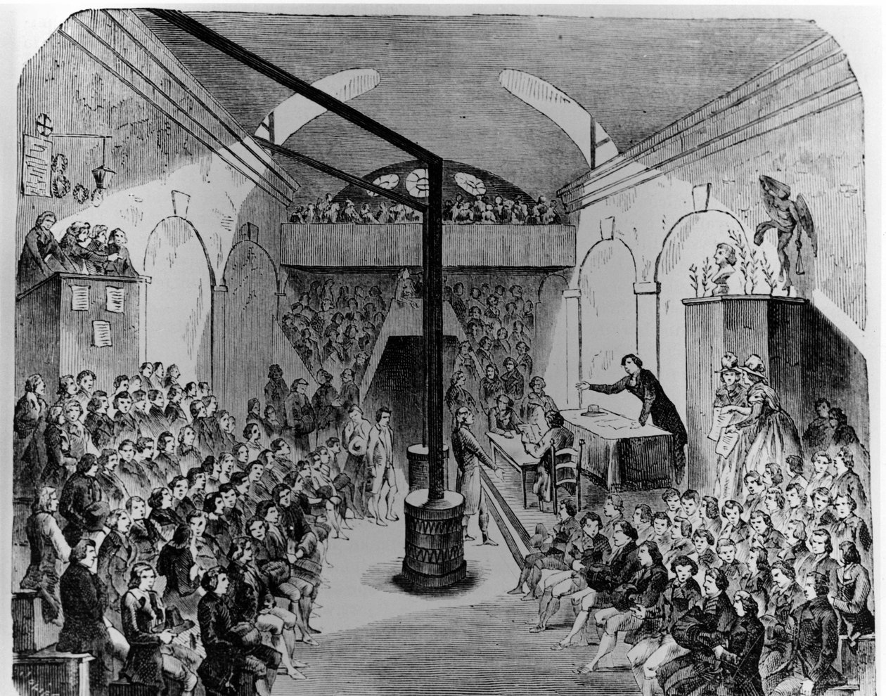 Französische Revolution: Robespierre im Jakobinerklub, 31. März von French School