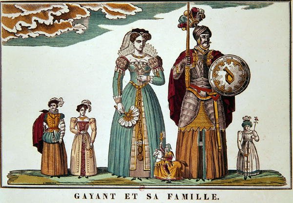 Gayant und seine Familie, Imagerie de Lille von French School