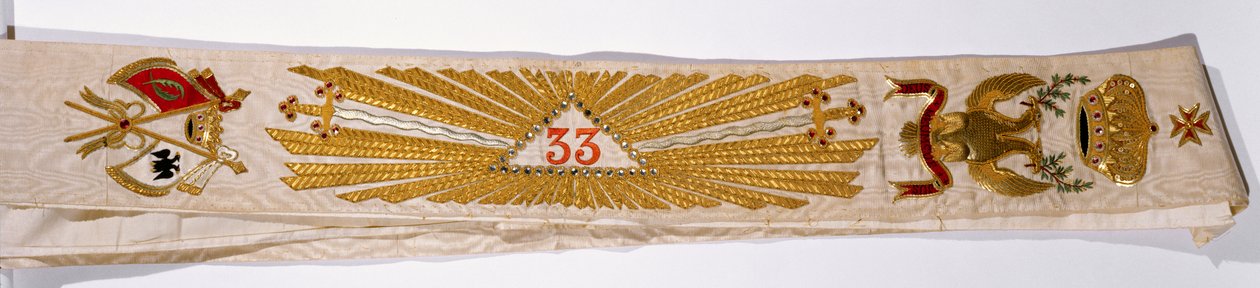 Großes Band des 33. Grades der Freimaurerei von Prinz Lucien Murat von French School