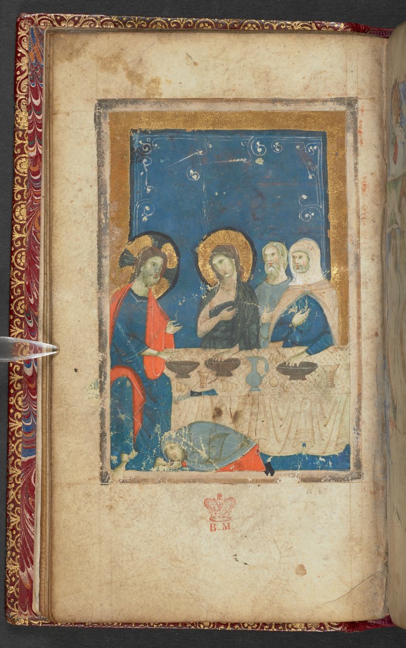 Das Mahl im Haus des Simon, des Pharisäers (Pergament) von French School
