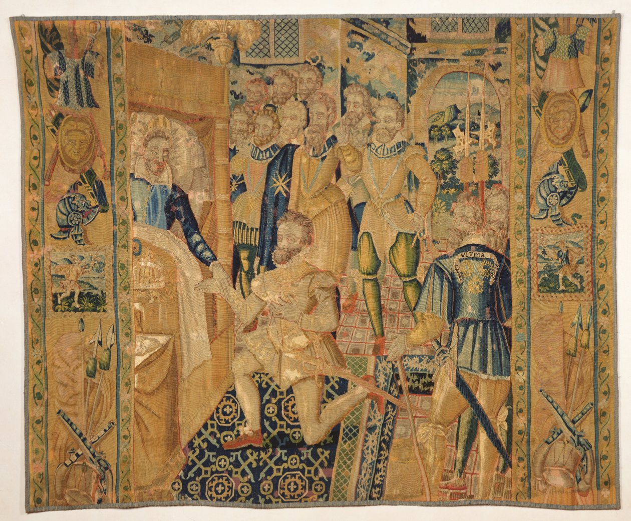 Heinrich III. (1551-89) de Valois übergibt die Insignien der Macht an Heinrich III. (1553-1610) de Bourbon von French School