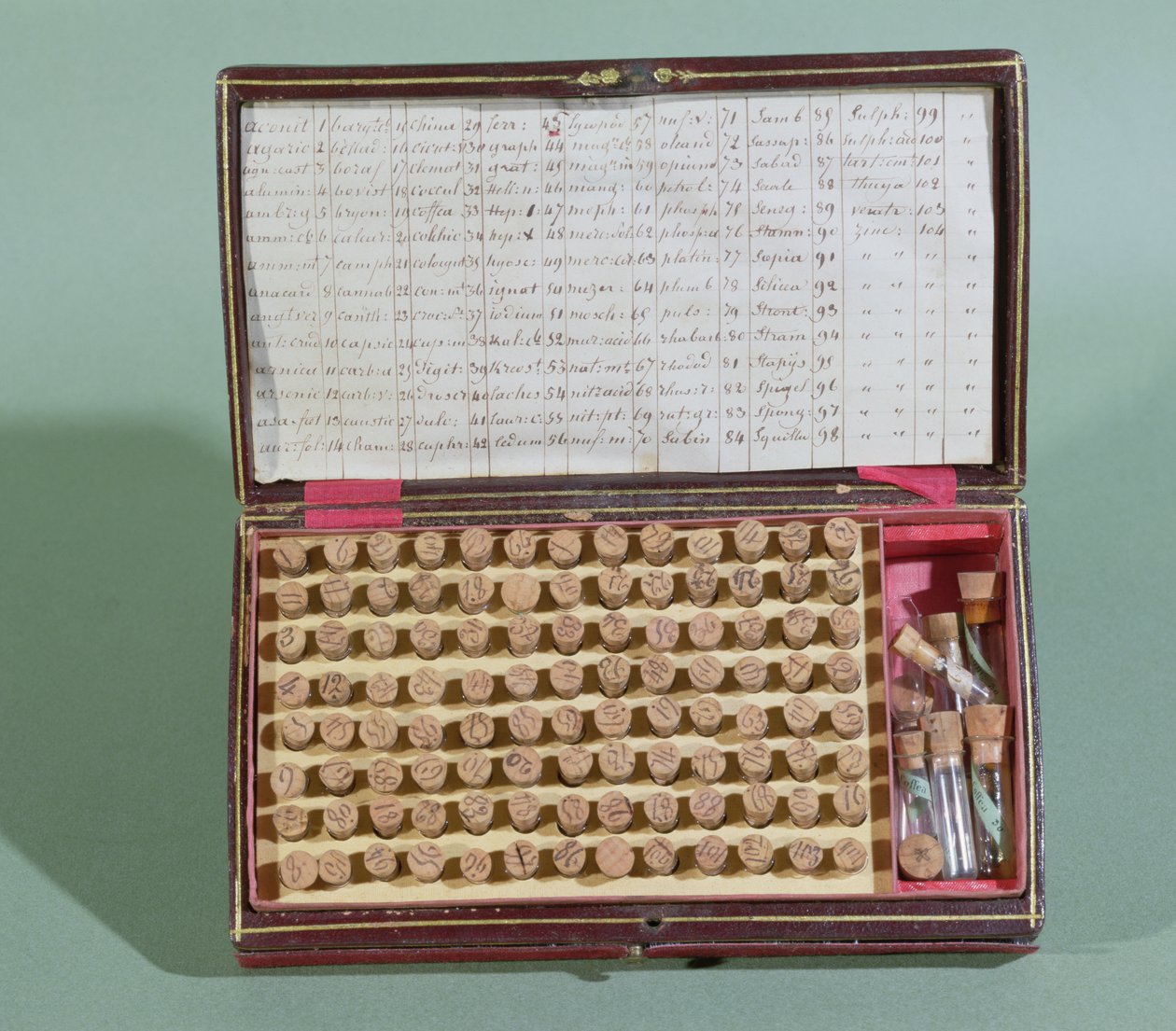Homöopathischer Medizinkoffer, 2. Hälfte des 19. Jahrhunderts von French School