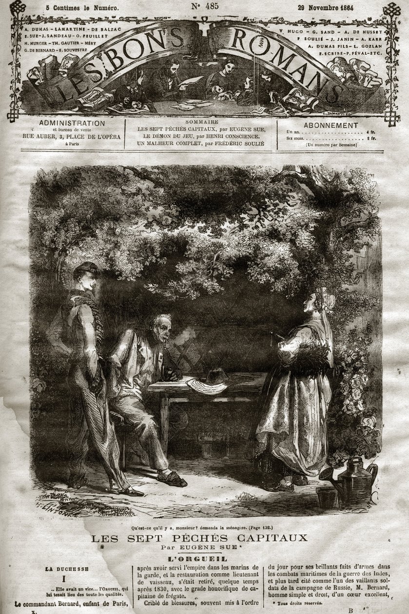 Illustration für den Roman von Eugène Sue 
