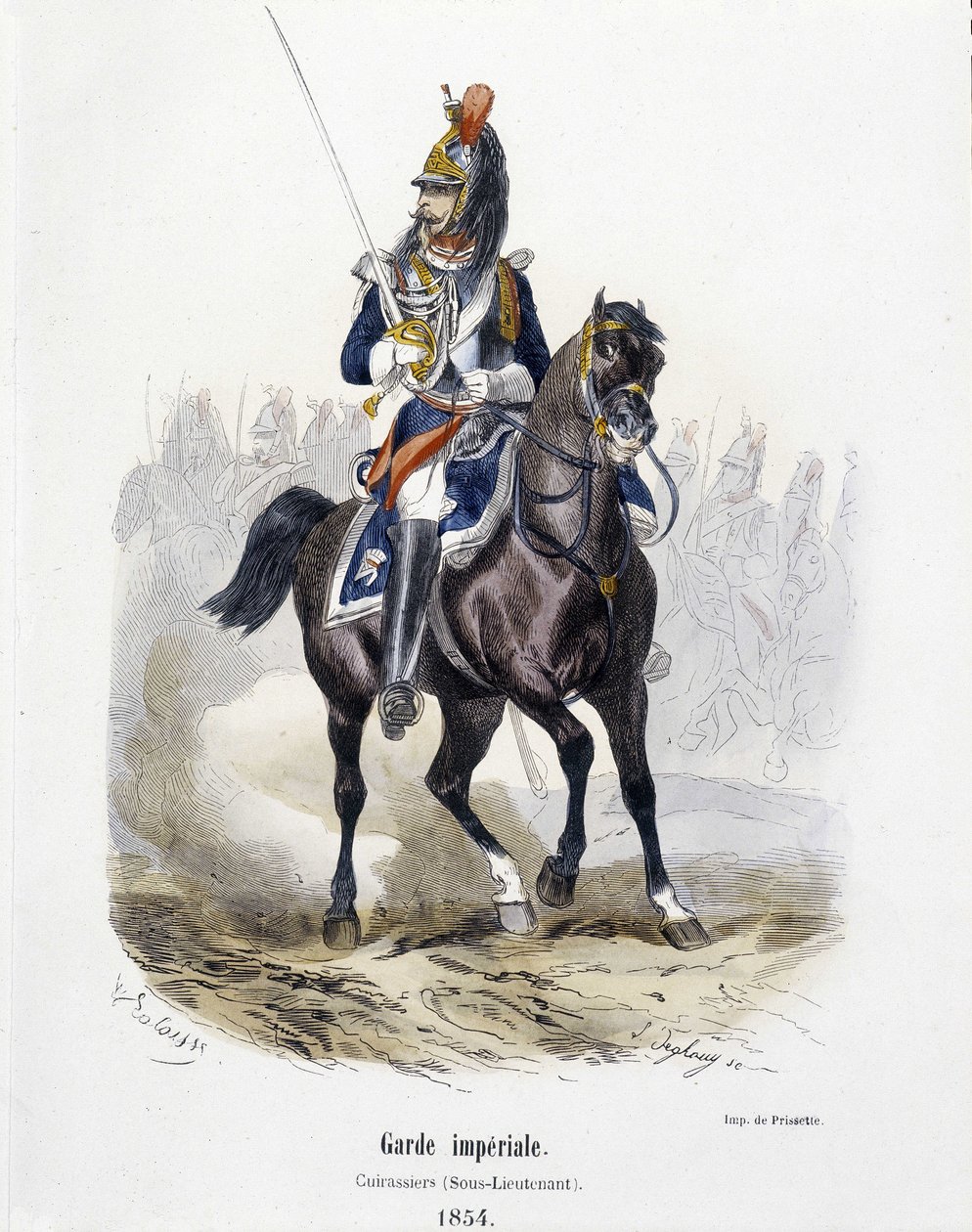 Kaiserliche Garde: Kürassiere im Jahr 1854 - in „Histoire de l