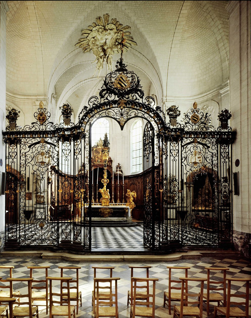 Innenraum der Abtei von Valloires (Zisterzienser), in der Nähe von Abbeville. Somme (80) von French School