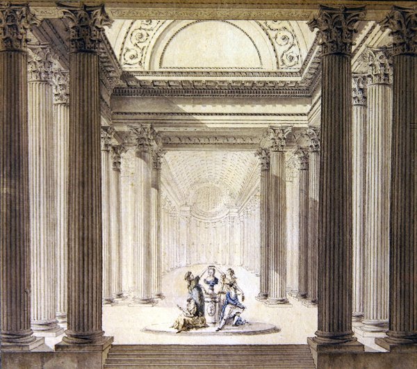Innenansicht des Tempels der Tugend, ca. 1770 von French School