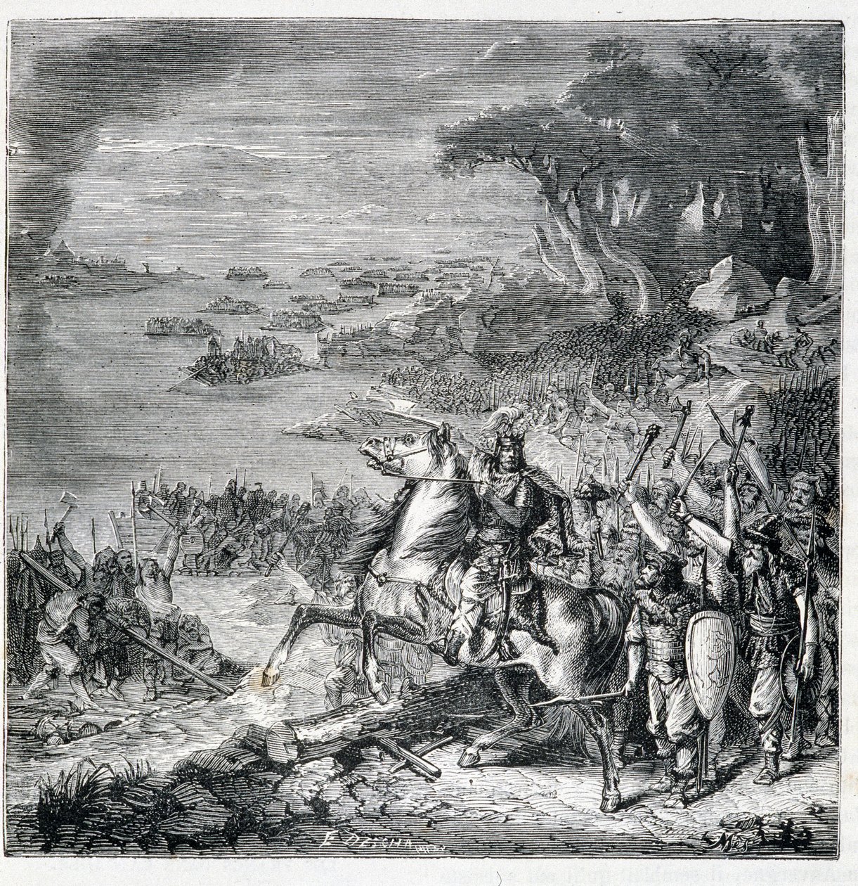 Invasion der Barbaren - in „Histoire de France populaire“ von French School