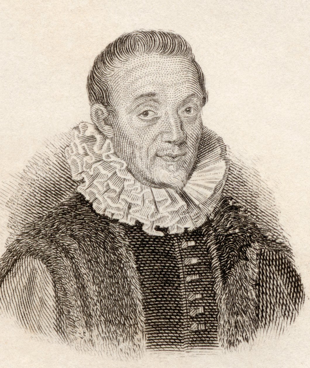 Jacques Auguste de Thou alias Thuanus, französischer Historiker, aus Crabbes Historical Dictionary, veröffentlicht 1825 von French School