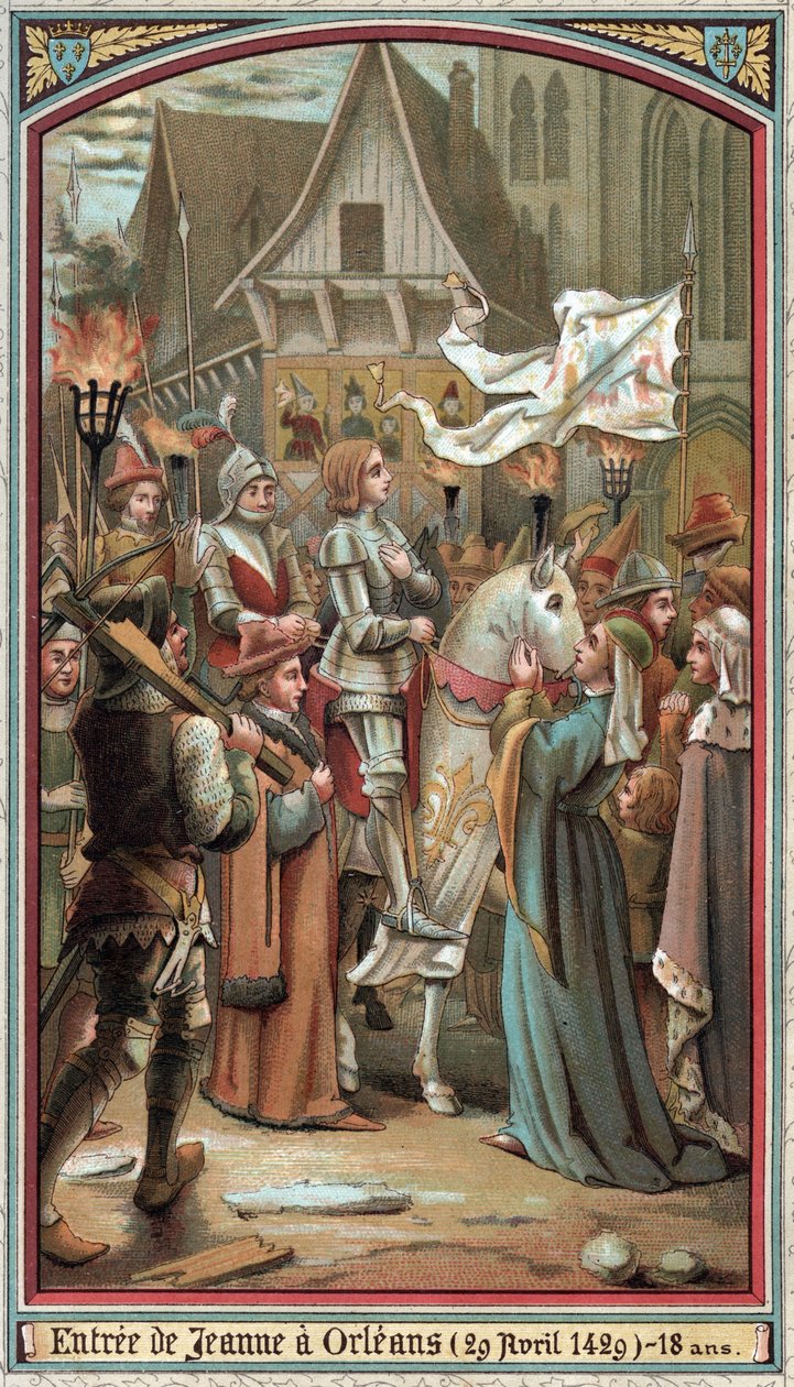 Joan of Arcs Einzug in Orléans im Jahr 1429. von French School