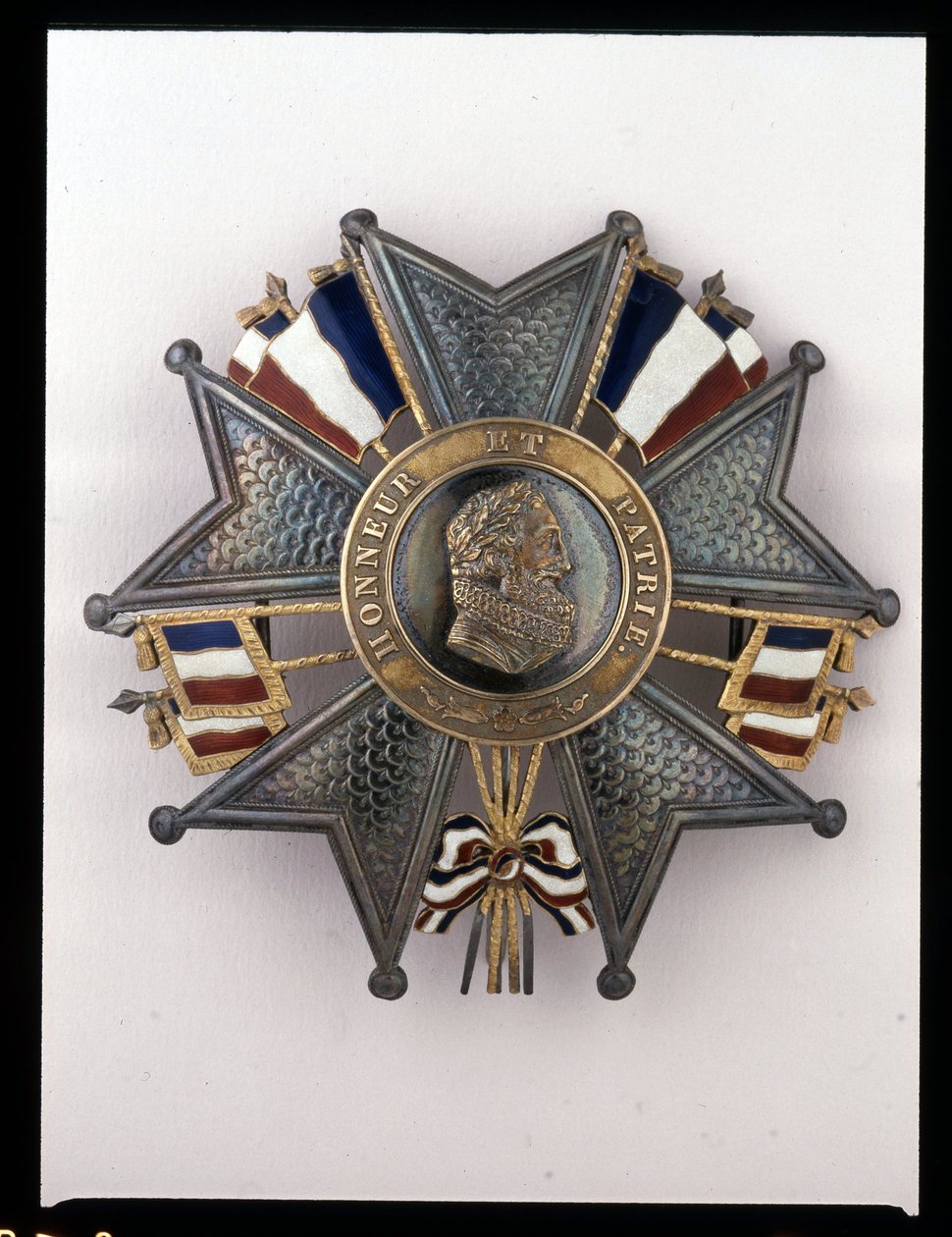 Julimonarchie - Plakette des Großkreuzes, Louis Philippe I.: „Ehre und Vaterland“ - (Abbild von Heinrich IV.) Sammlung Soldaten von Antan von French School
