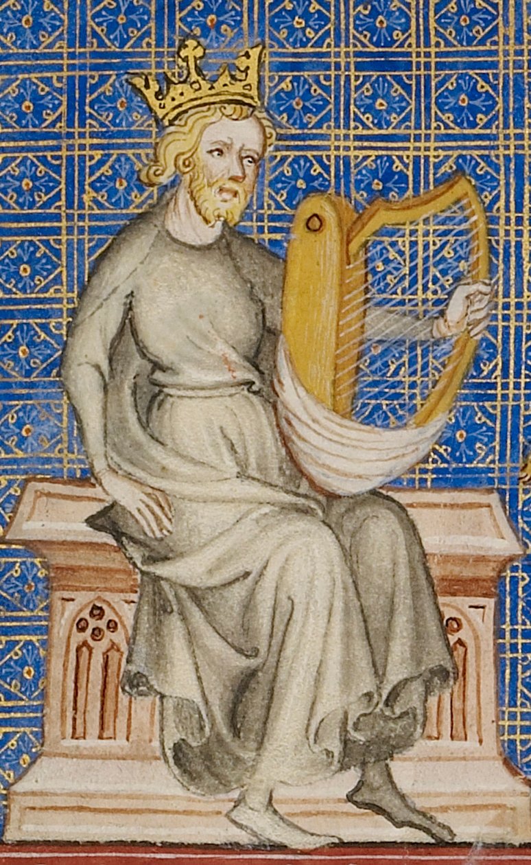 König David aus der Bible Historiale, ca. 1360-70 von French School