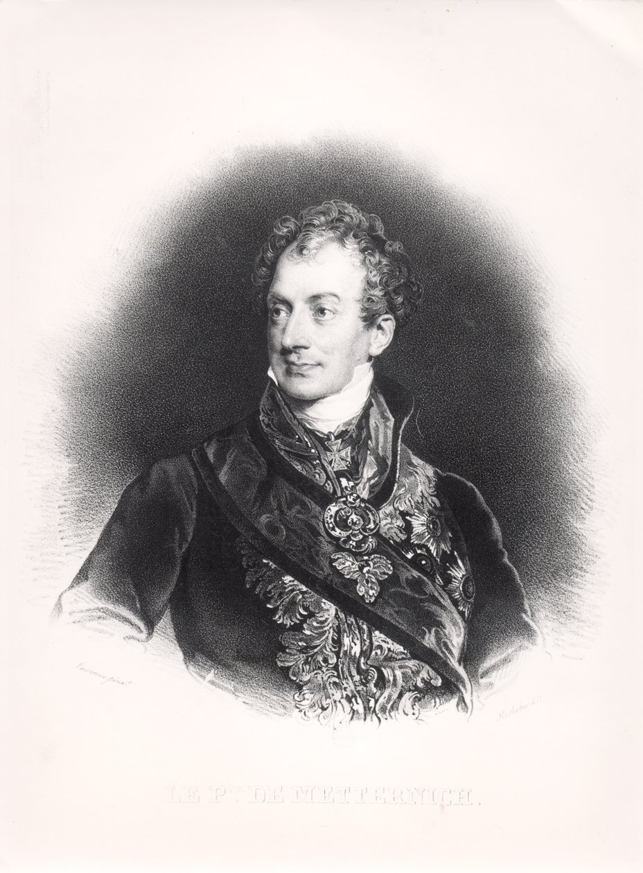 Klemens Wenzel Nepomuk Lothar (1773-1859) Fürst von Metternich-Winneburg, ca. 1815 von French School