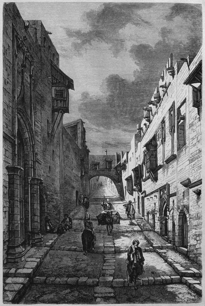 Ritterstraße in Rhodos, aus La Syrie d'aujourd'hui. Reisen in Phönizien ...