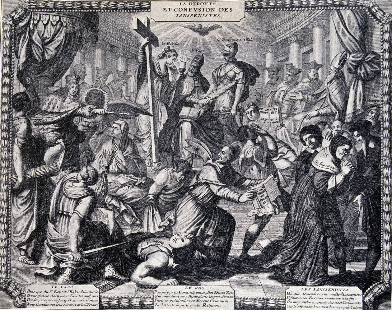 La Déroute des Jansenistes - satirischer Almanach veröffentlicht von den Jesuiten von French School