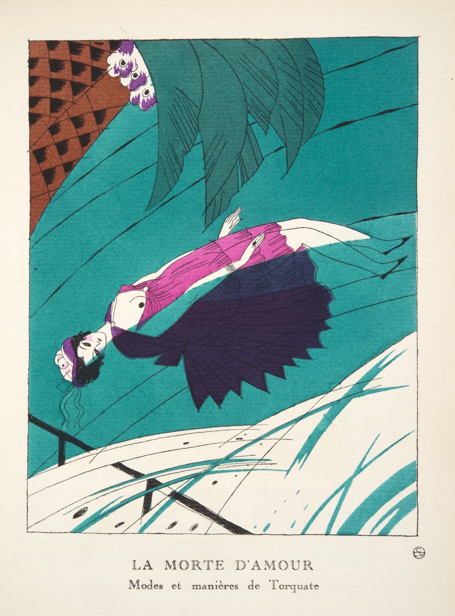 Der Tod der Liebe, aus einer Sammlung von Modeplatten von French School