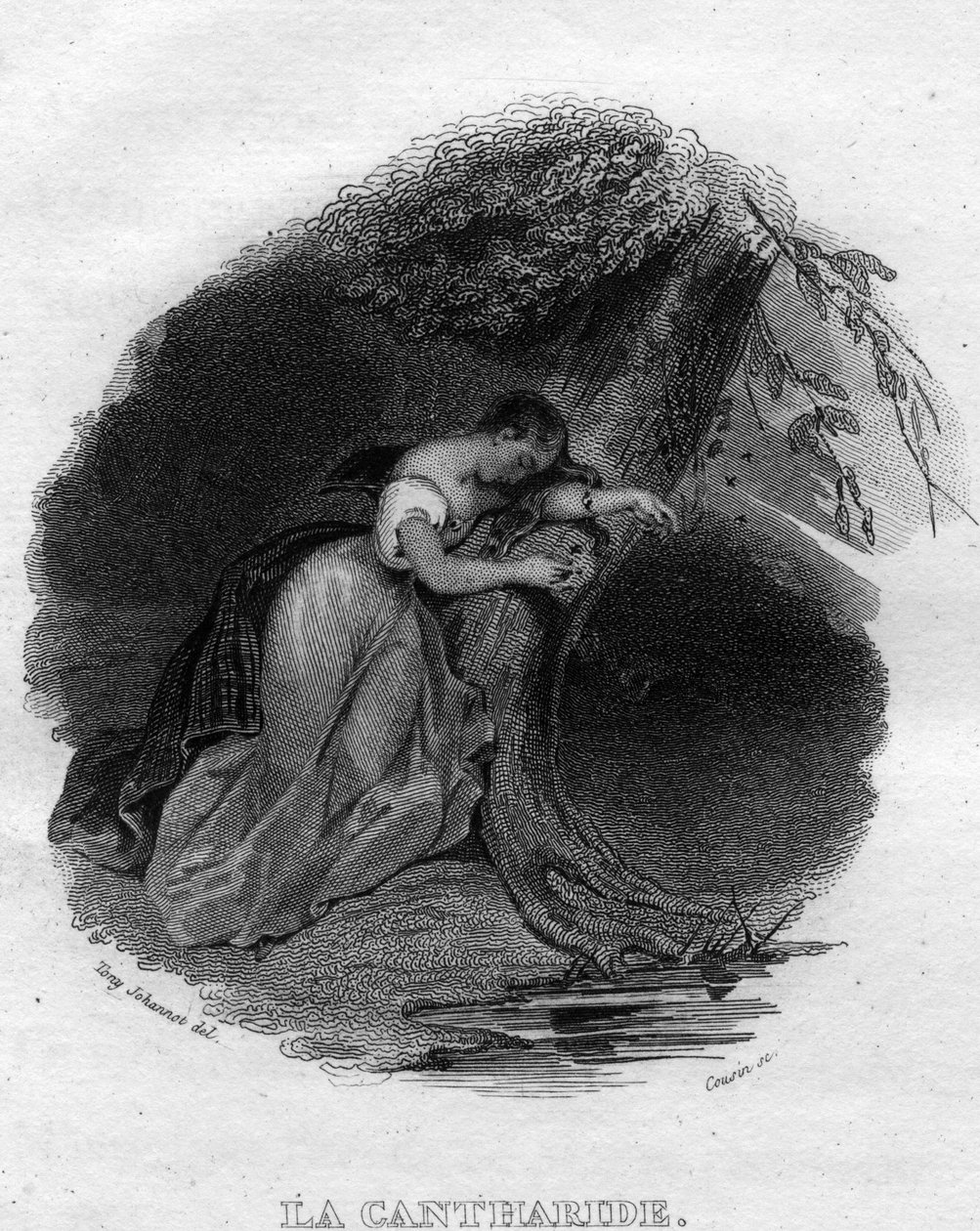 La cantharid Chanson de Beranger in „Oeuvres complètes“ (1834) von Pierre Jean de Beranger (1780-1857), französischer Dichter und Liedermacher von French School