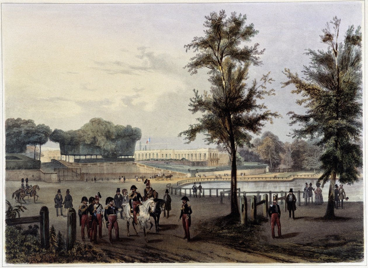 Le Grand Trianon in Versailles - in "Promenade dans Paris et ses environs", entworfen von Jacottet und Benoist, ca. 1840 von French School
