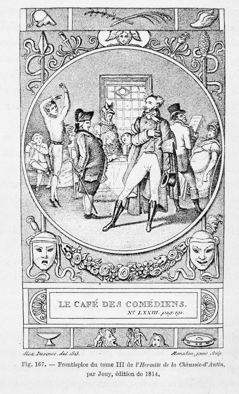 Le café des Comédiens, Frontispiz von Band III von „L
