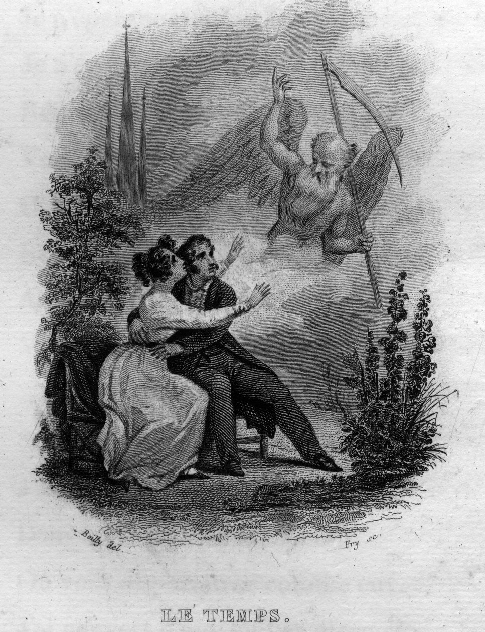 Le temps Chanson de Beranger in „Oeuvres complètes“ (1834) von Pierre Jean de Beranger (1780-1857), französischer Dichter und Liedermacher von French School