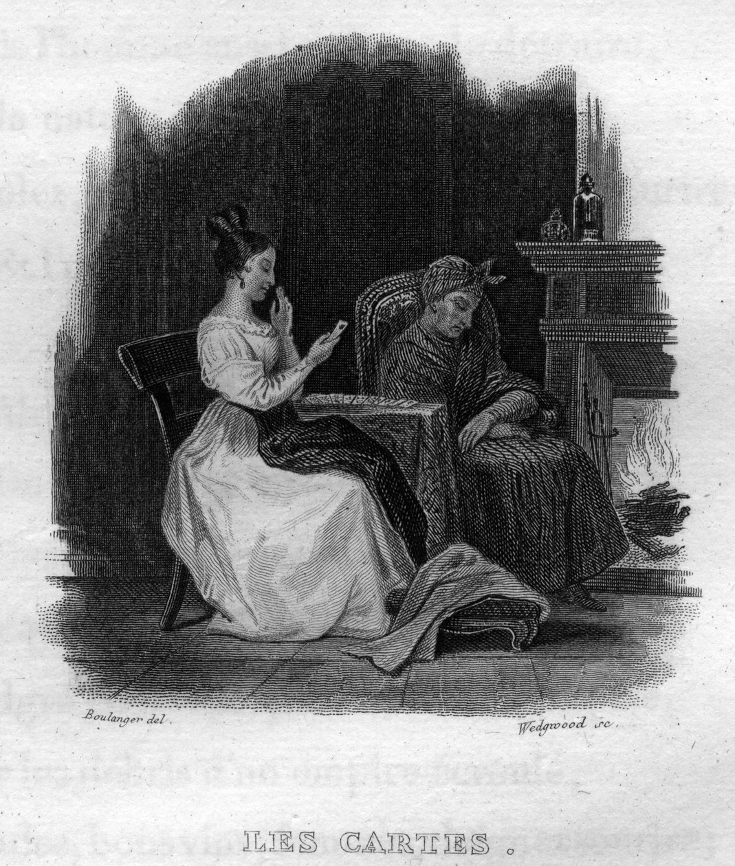 Les cartes Chanson de Beranger in „Oeuvres complètes“ (1834) von Pierre Jean de Beranger (1780-1857), französischer Dichter und Liedermacher von French School