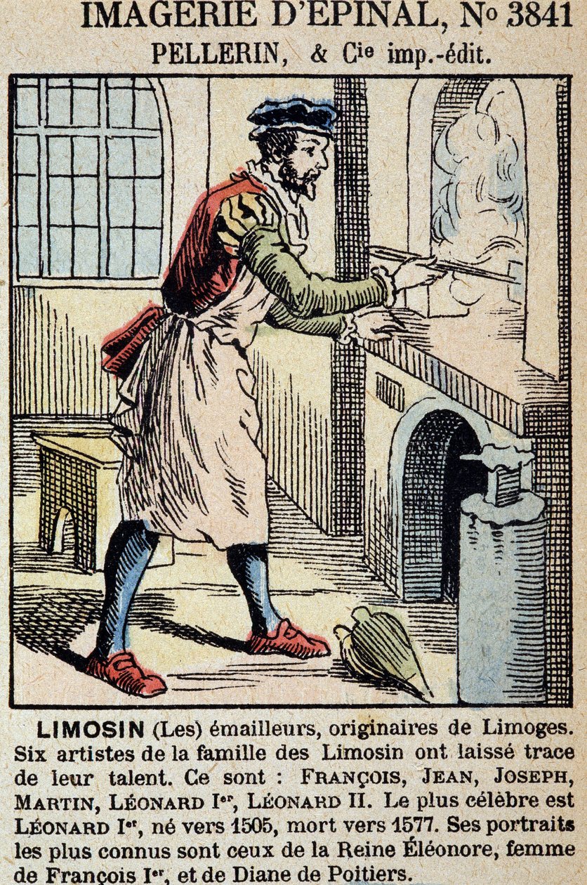 Die Emailleure von Limoges - Bild von Epinal, hrsg. Pellerin von French School