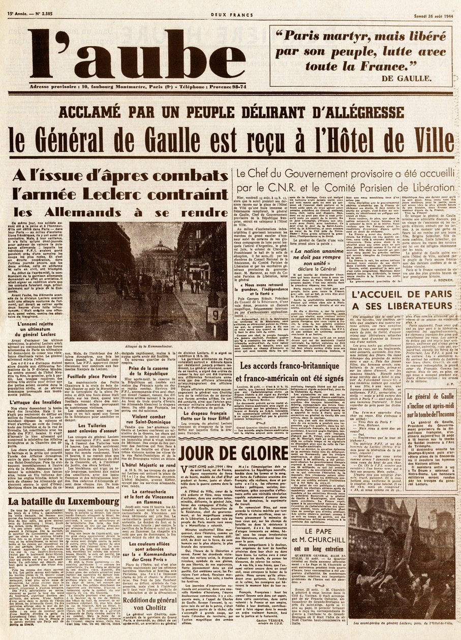 Befreiung (Zweiter Weltkrieg) von French School