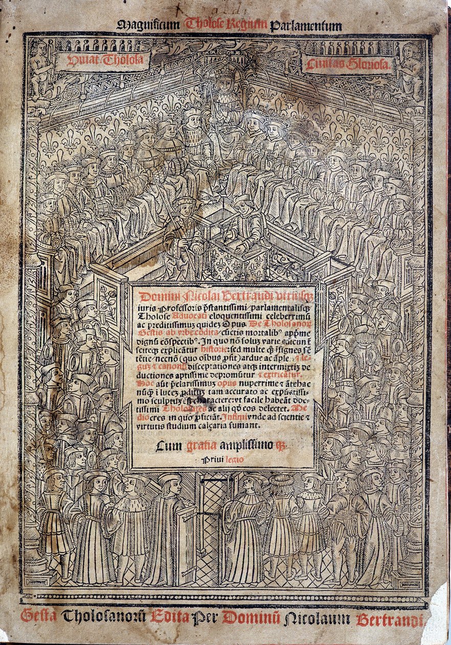 Lit de Justice im Parlament von Toulouse in „De Tholosanorum Gestis“, Nicolas Bertrand, Toulouse von French School