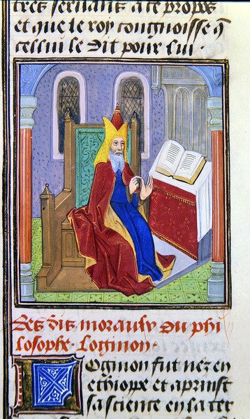 Lomnon, aus Histoire des Philosophes, spätes 15. Jahrhundert von French School