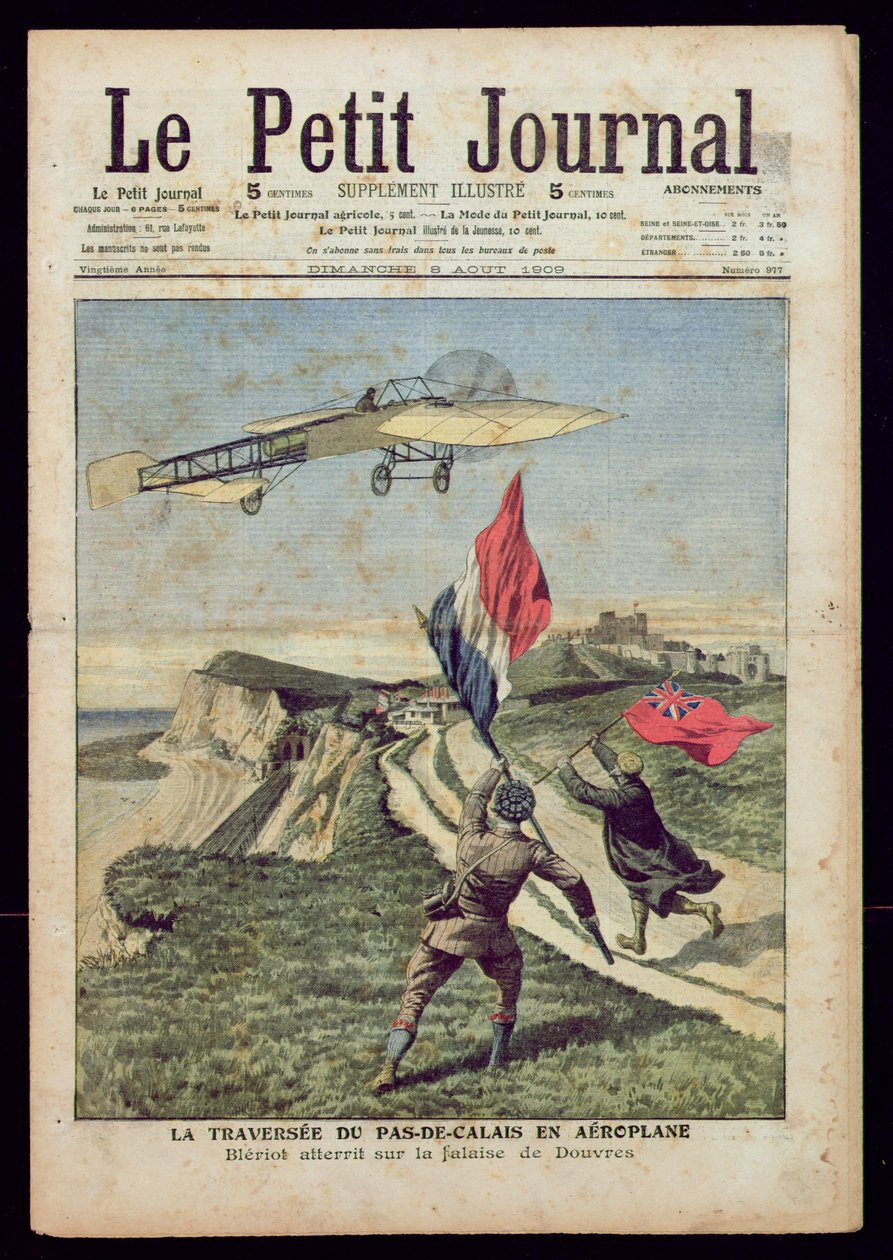 Louis Bleriot landet in Dover, aus 