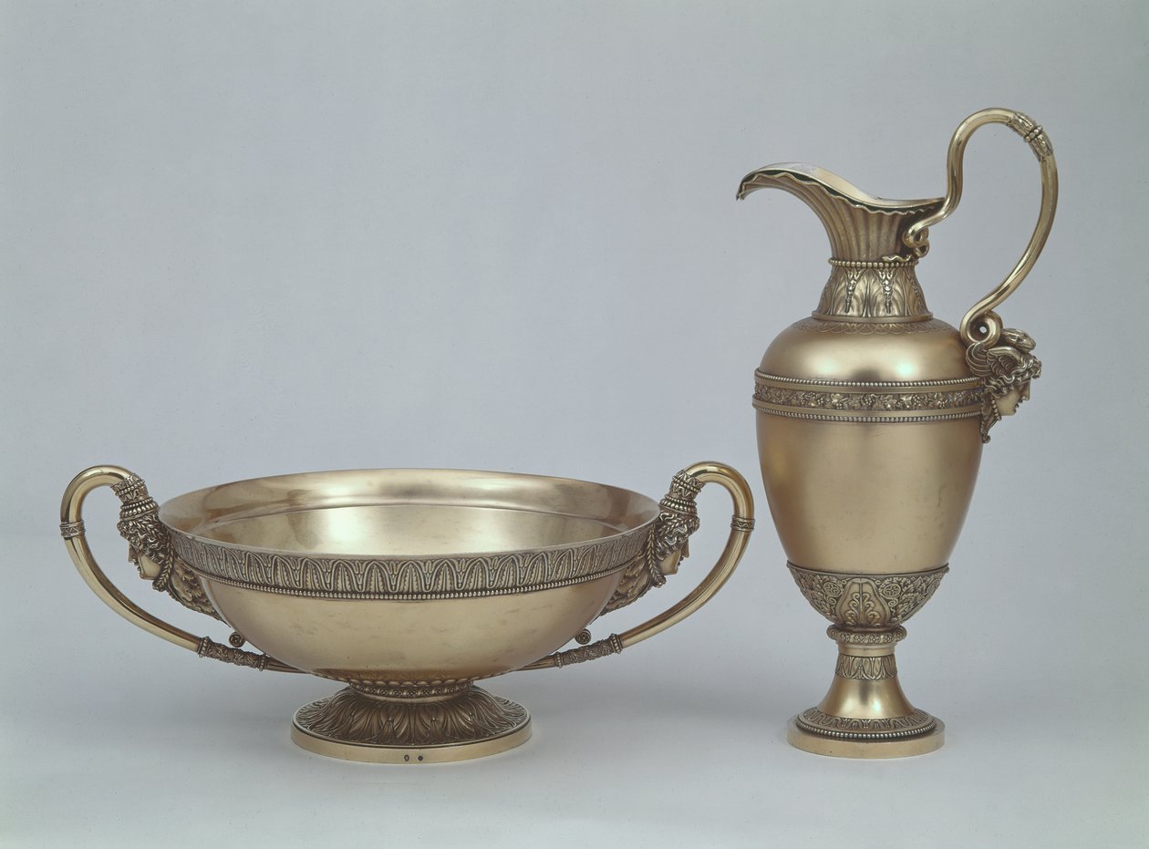 Louis XVI Kanne und Becken von Henri Auguste, Paris 1787 von French School
