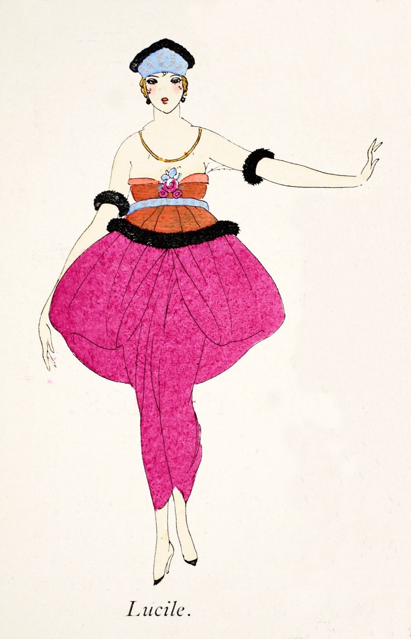 Lucile - Entwurf für ein Kleid von French School