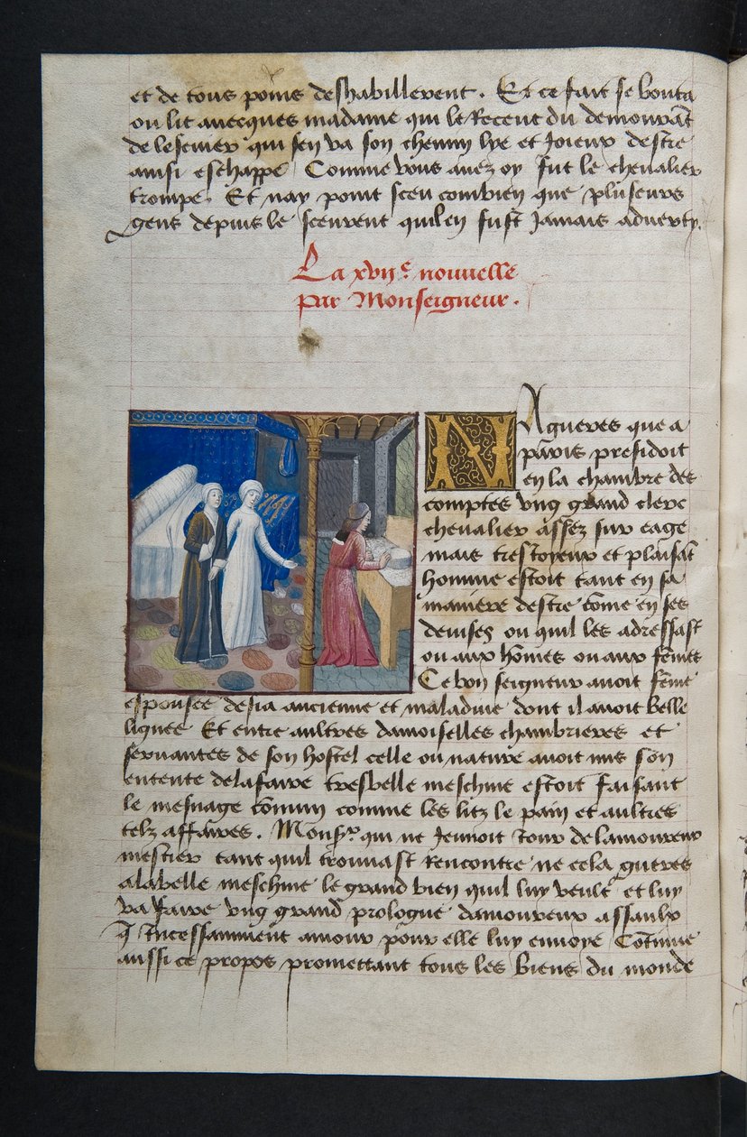 Seite aus Cent Nouvelles Nouvelles, ca. 1461-62 von French School