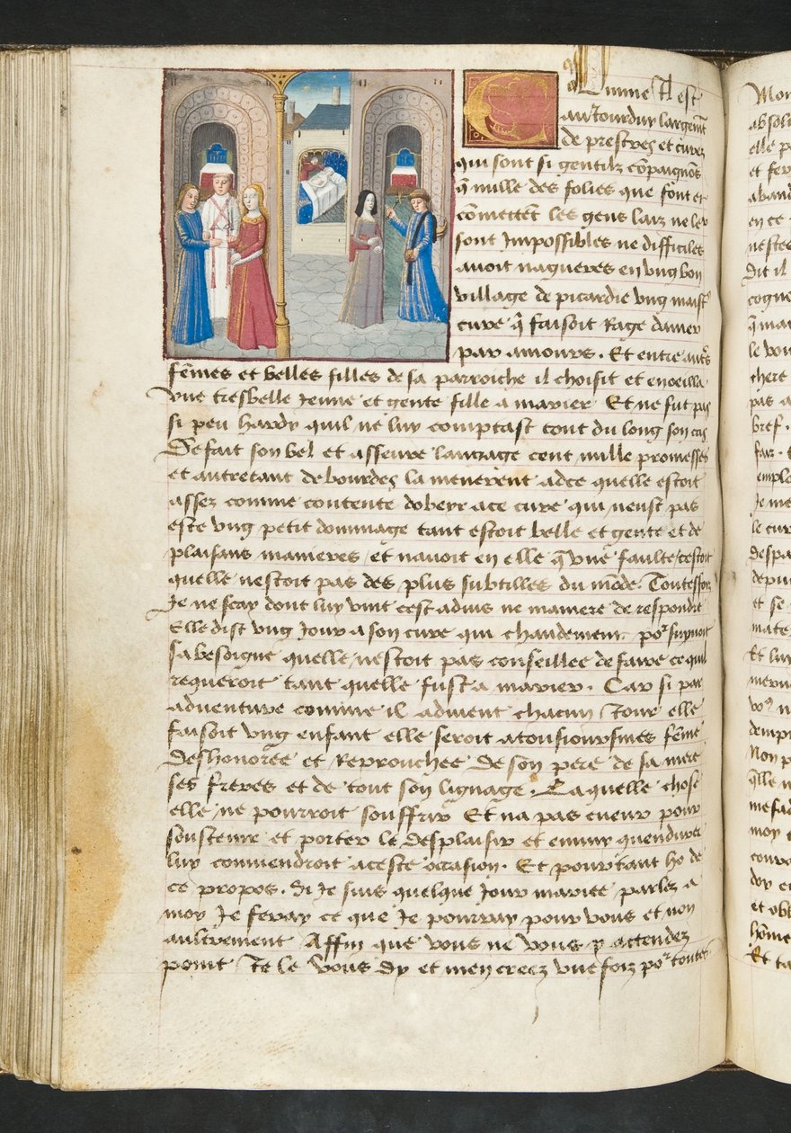 Seite aus Cent Nouvelles Nouvelles, ca. 1461-62 von French School