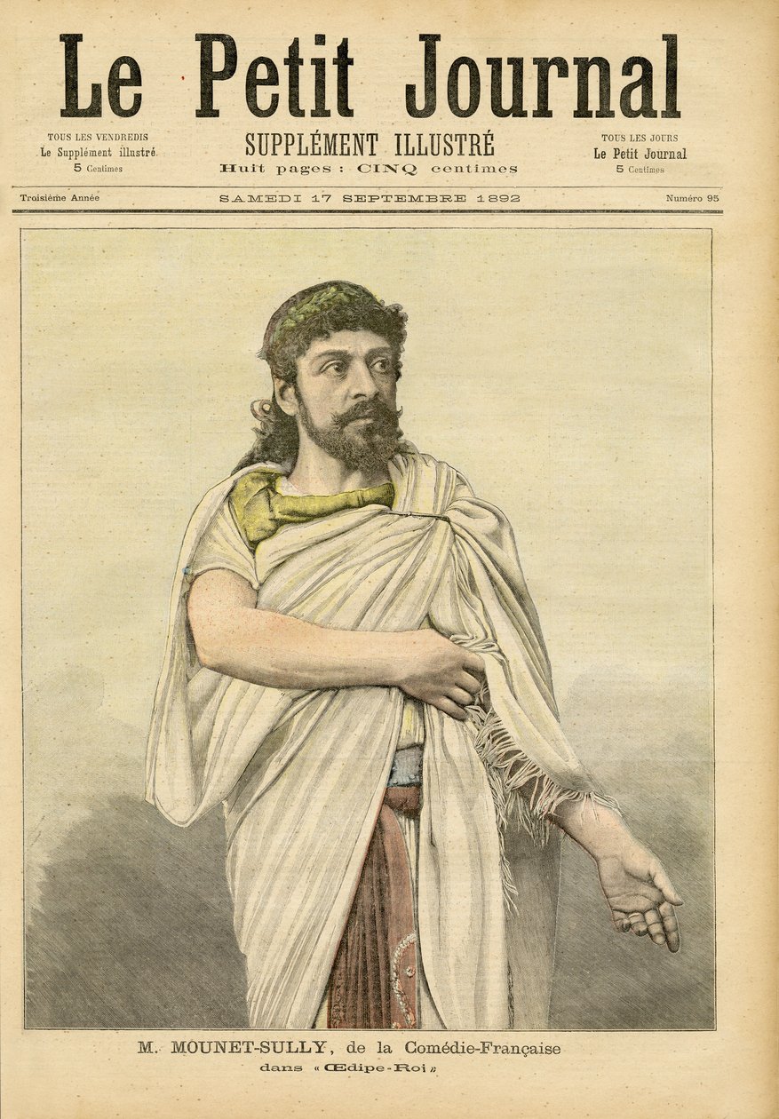 M. Mounet-Sully in Ödipus Rex an der Comédie-Française, Titelseite von 