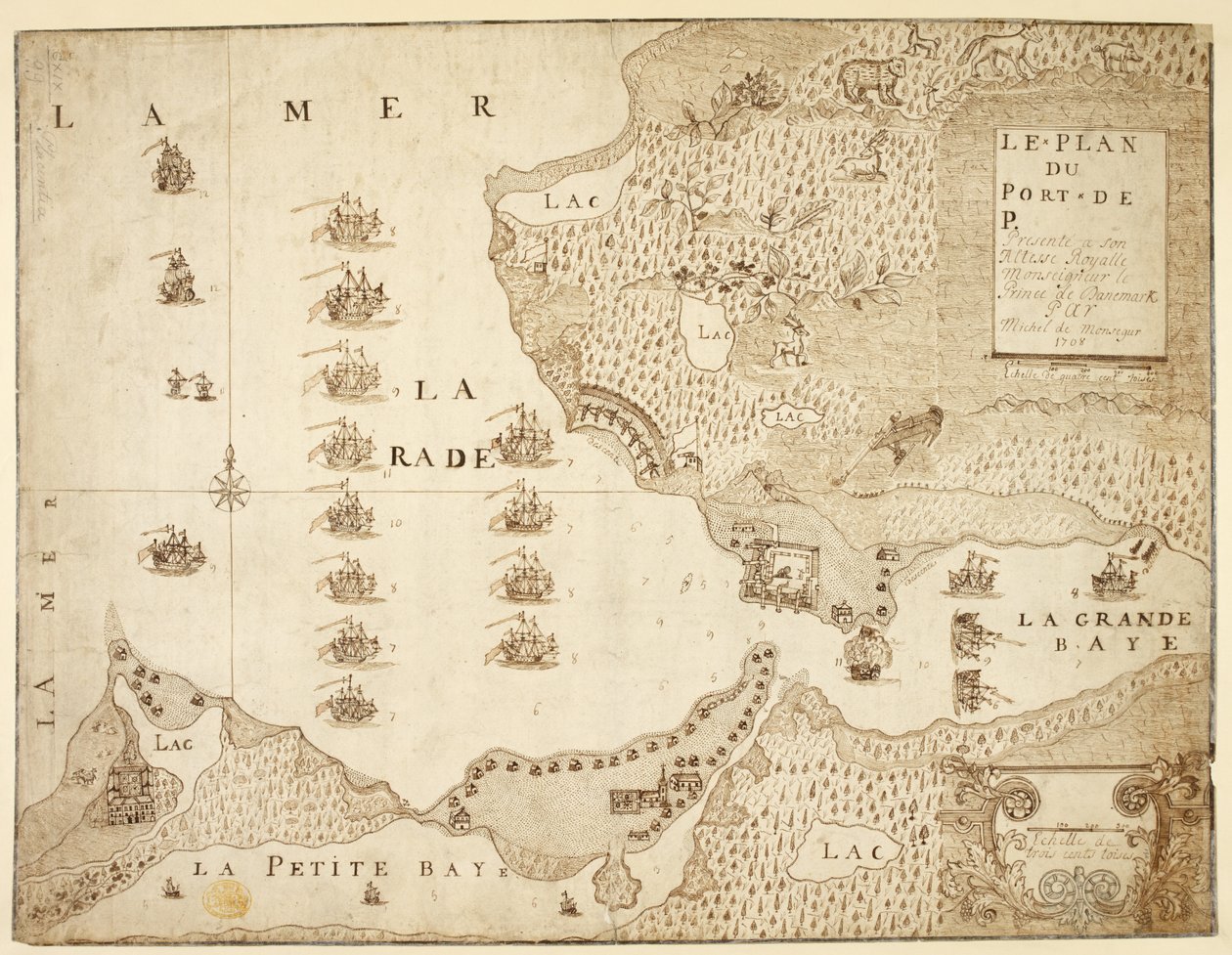 Karte des Hafens von Placentia, Kanada von French School