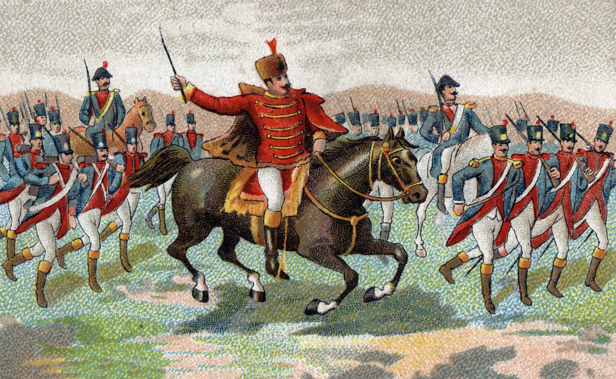 Marschall Joachim Murat in der Schlacht von Jena (Deutschland, 14. Oktober von French School